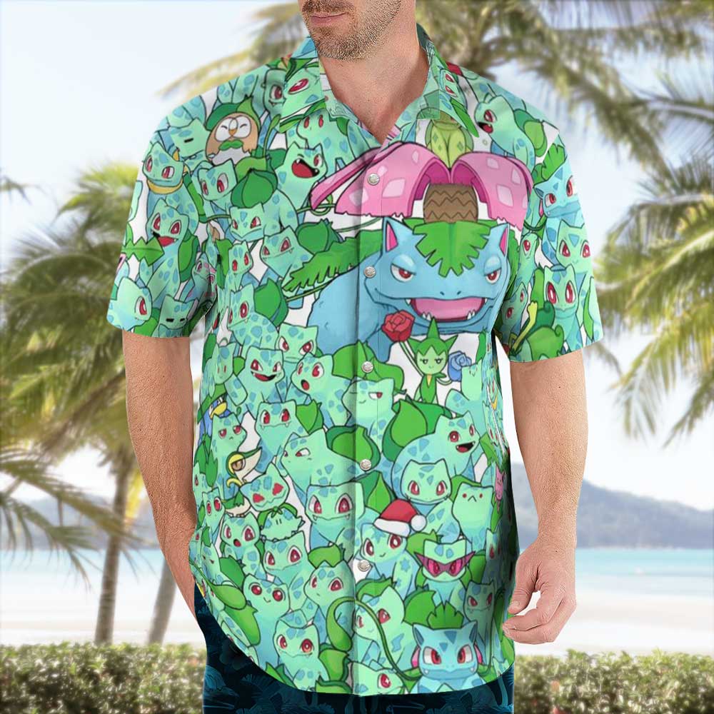 Bulbasaur Pokemon Hawaiian Shirt For Men And Women – Moonbestprint