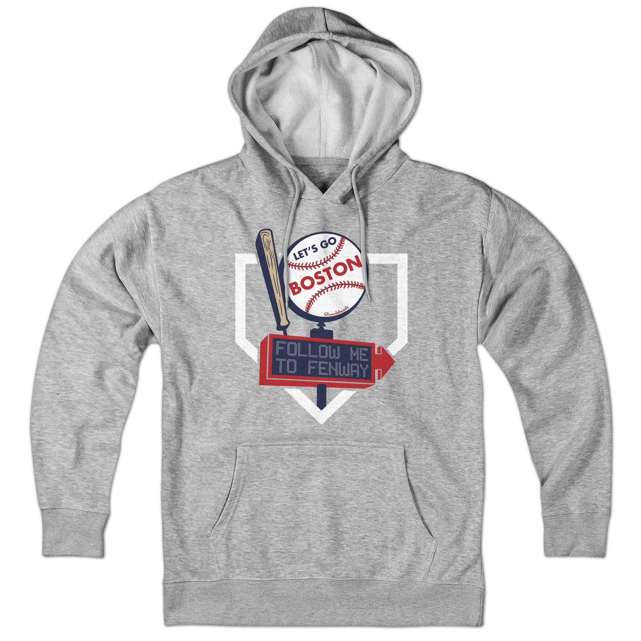 Let's Go Boston Bat & Baseball Sign Hoodie