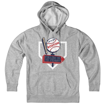 Let's Go Boston Bat & Baseball Sign Hoodie