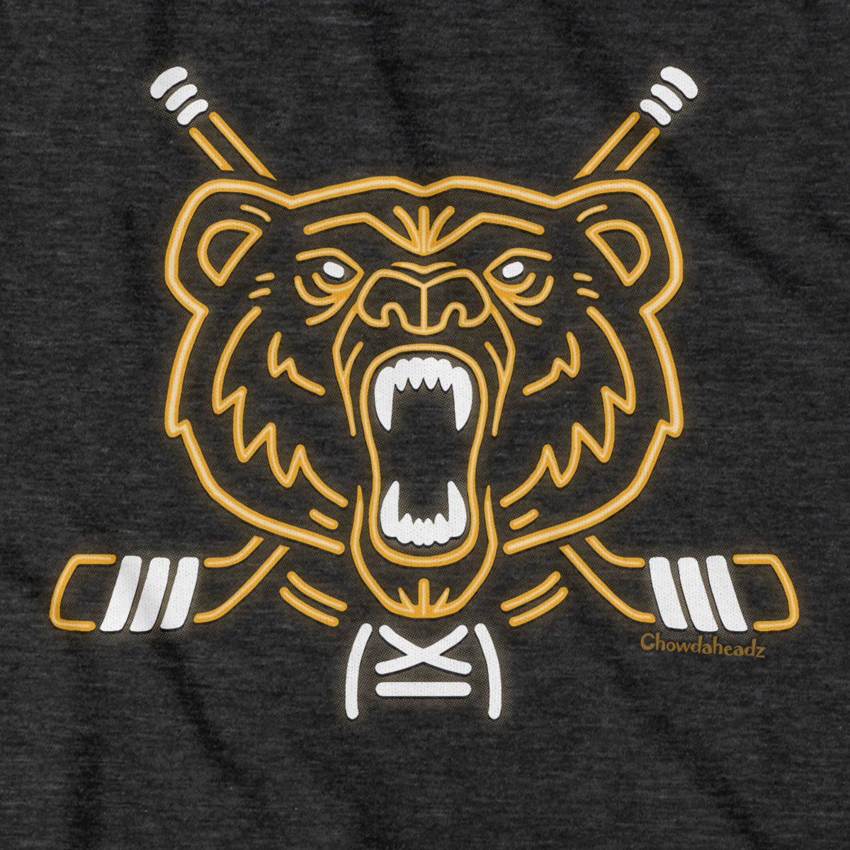 Neon Boston Hockey Bear T-Shirt