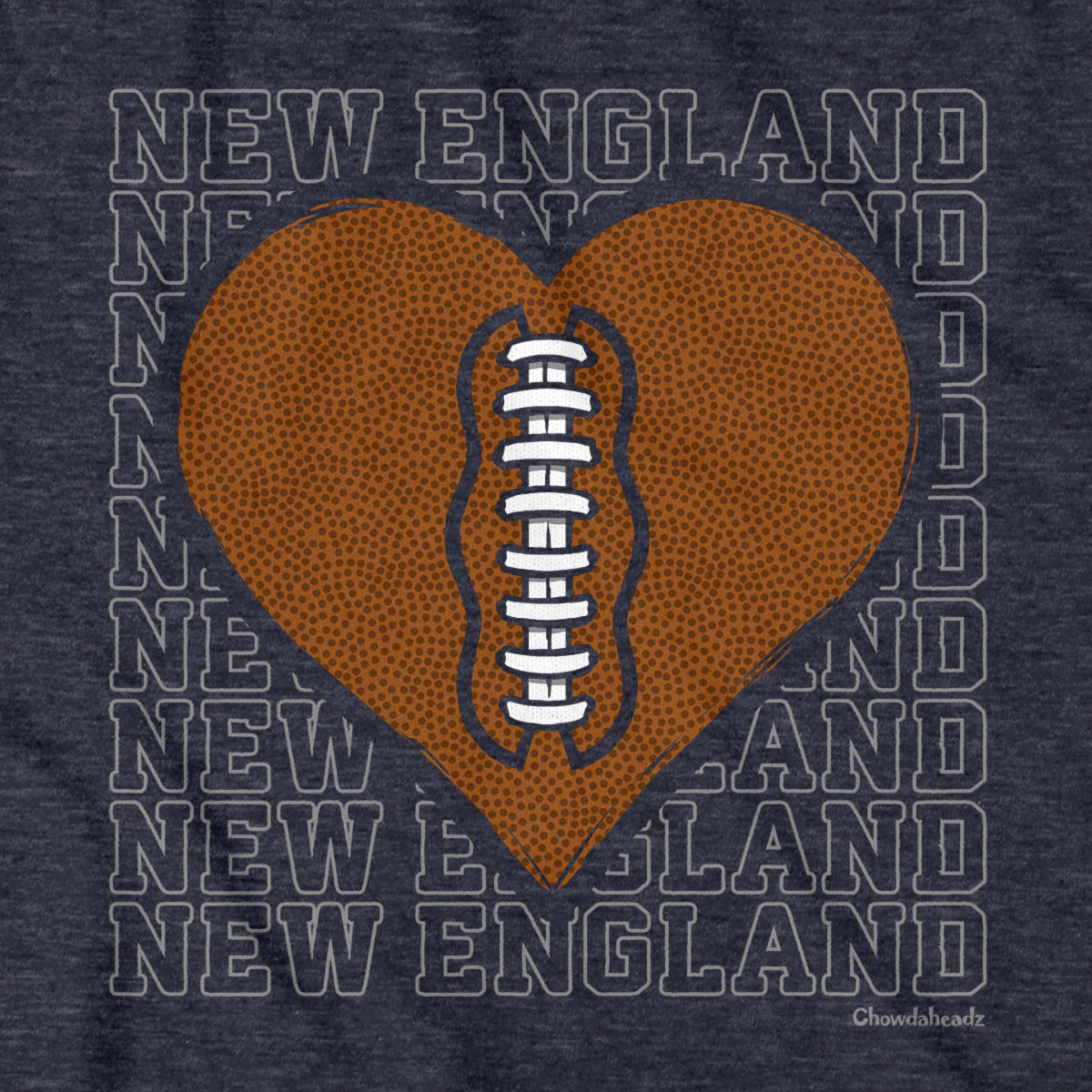 New England Football Heart Hoodie