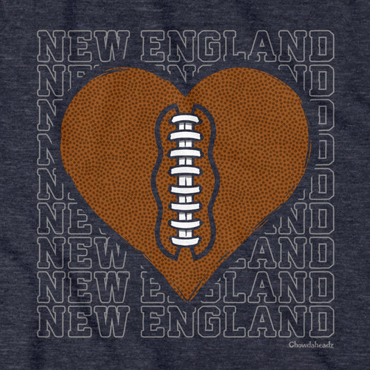 New England Football Heart Hoodie