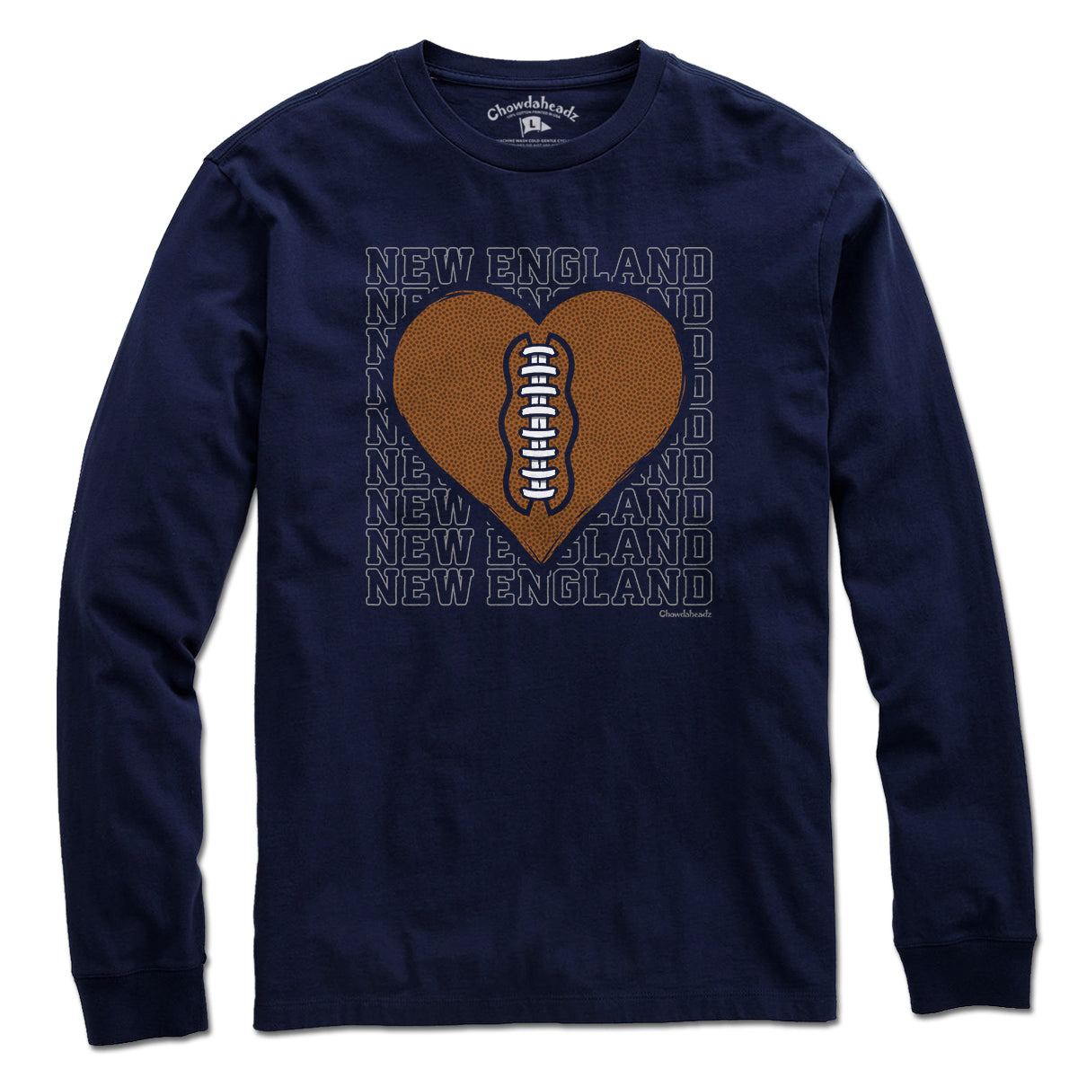 New England Football Heart T-Shirt