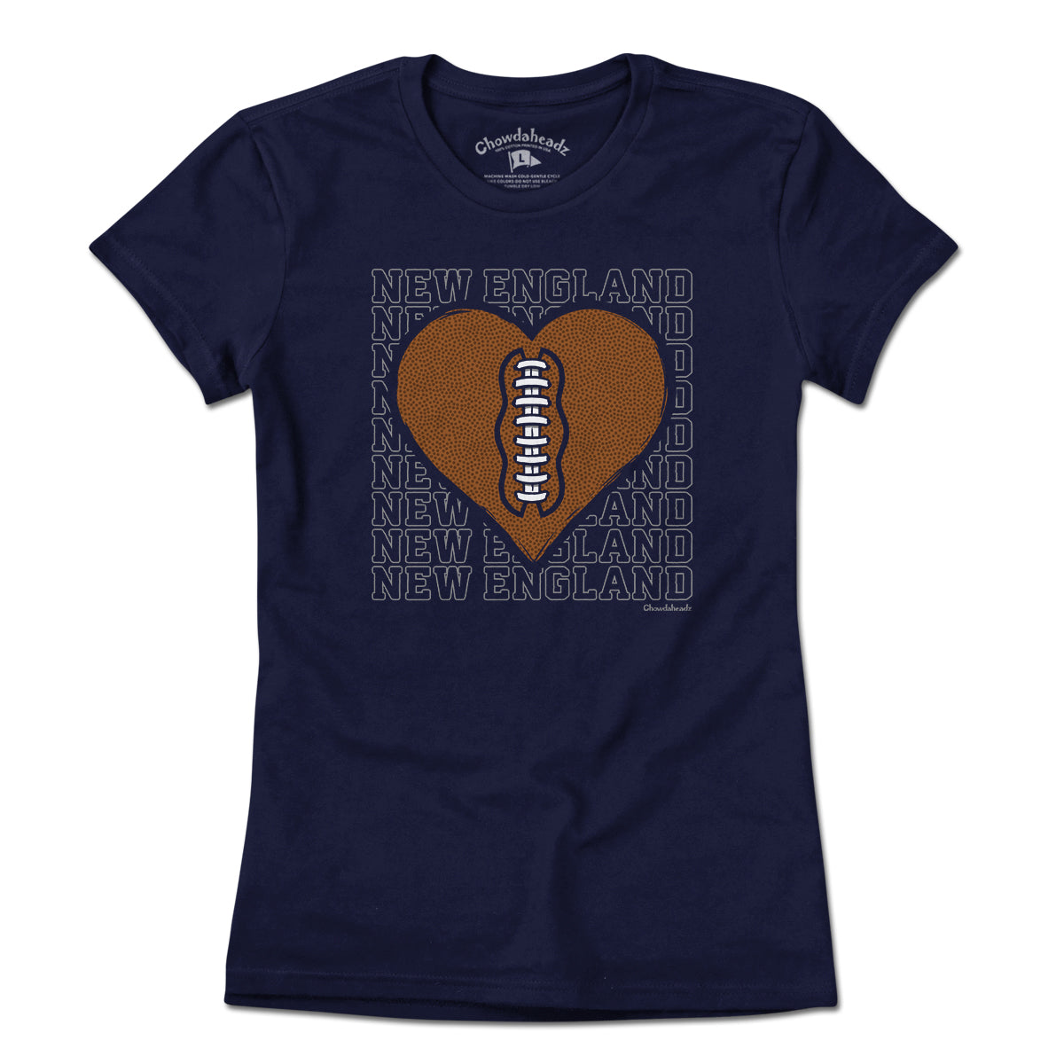New England Football Heart T-Shirt