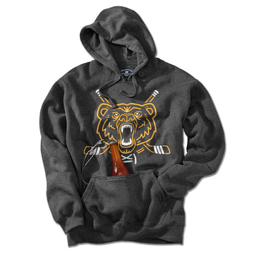 Neon Hockey Bear Tailgater Hoodie