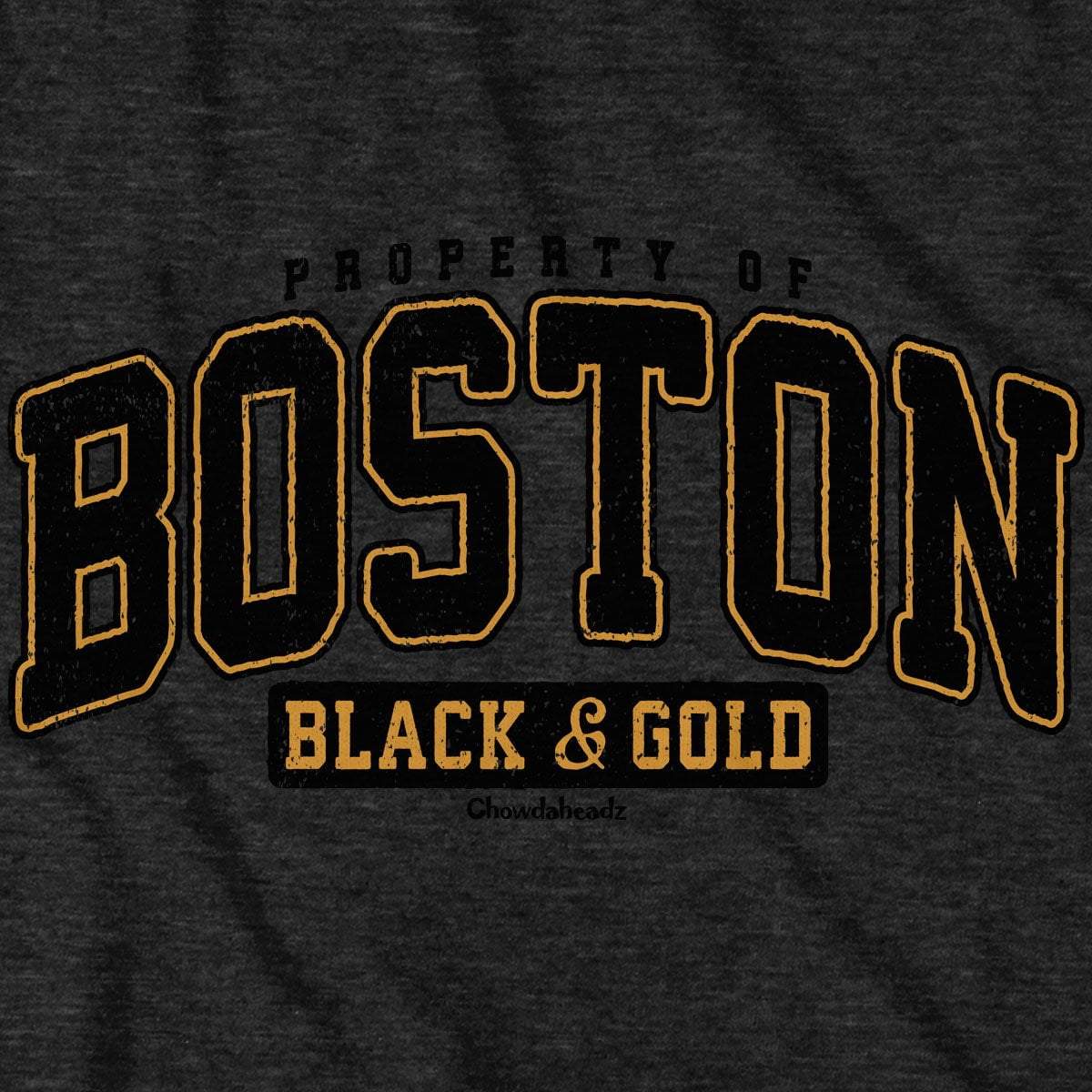 Property of Boston Black & Gold Tailgater Hoodie