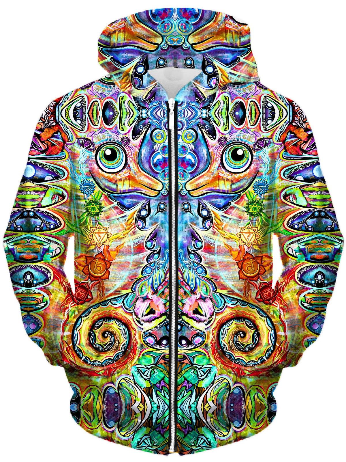 Chakra Seahorse Unisex Zip-Up Hoodie -Moonbestprint