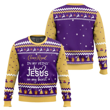 Crown Royal In My Vein Ugly Christmas Sweater – Moonbestprint