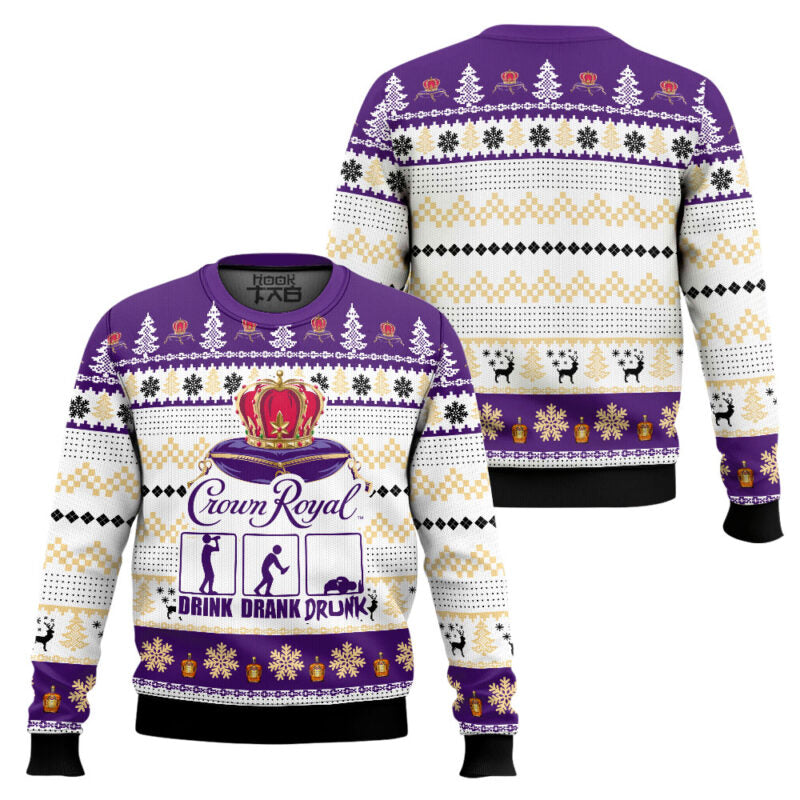 Crown Royal Drink Drank Drunk Ugly Christmas Sweater – Moonbestprint