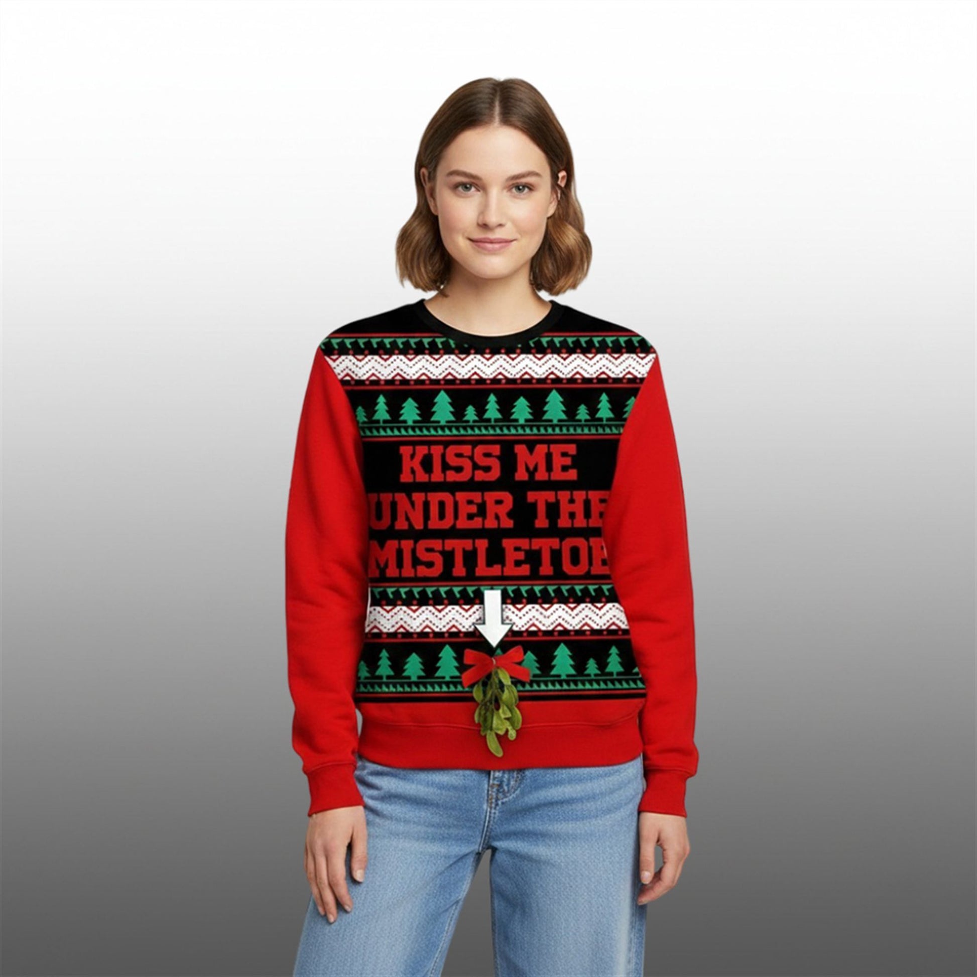 Cam Newton Kiss Me Under The Mistletoe Christmas Ugly Sweater - Moonbestprint