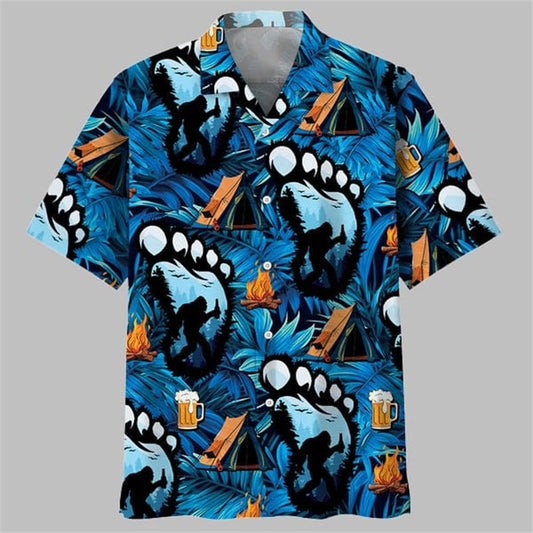 Camping Bigfoot Beer Hawaiian Shirt - Moonbestprint