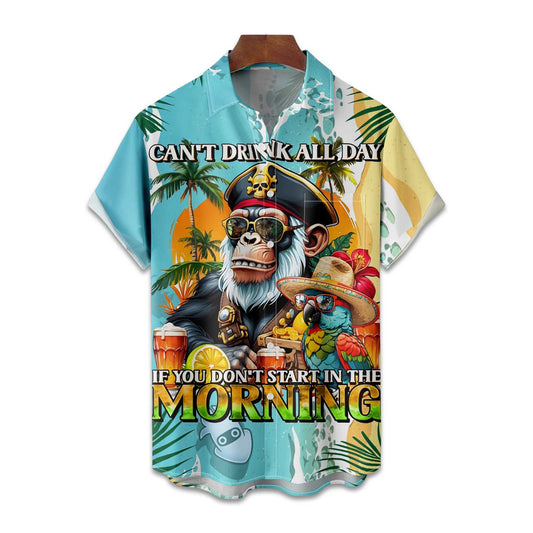 Can't Drink All Day If You Don't Start In The Morning Hawaiian Shirt- Moonbestprint