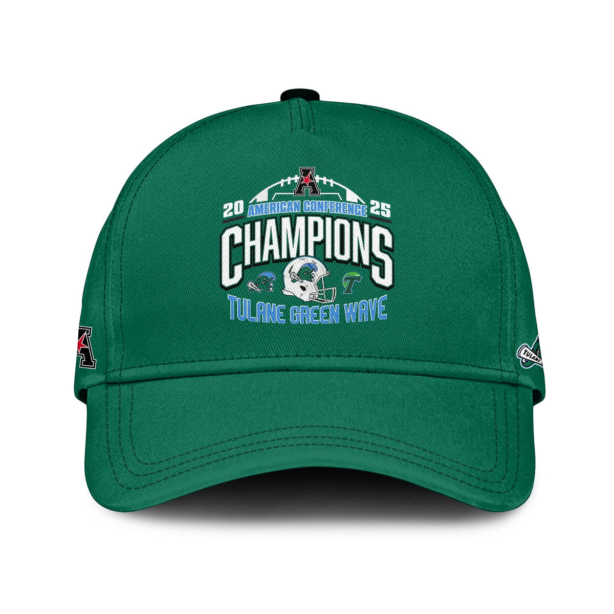 Tulane Green Wave2025 AAC Football Champions T-Shirt Limited Edition Moonbestprint