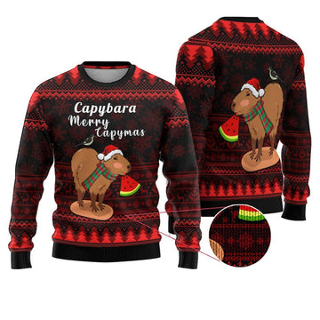 Capybara Capymas Merry Christmas Ugly Christmas Sweater - Moonbestprint