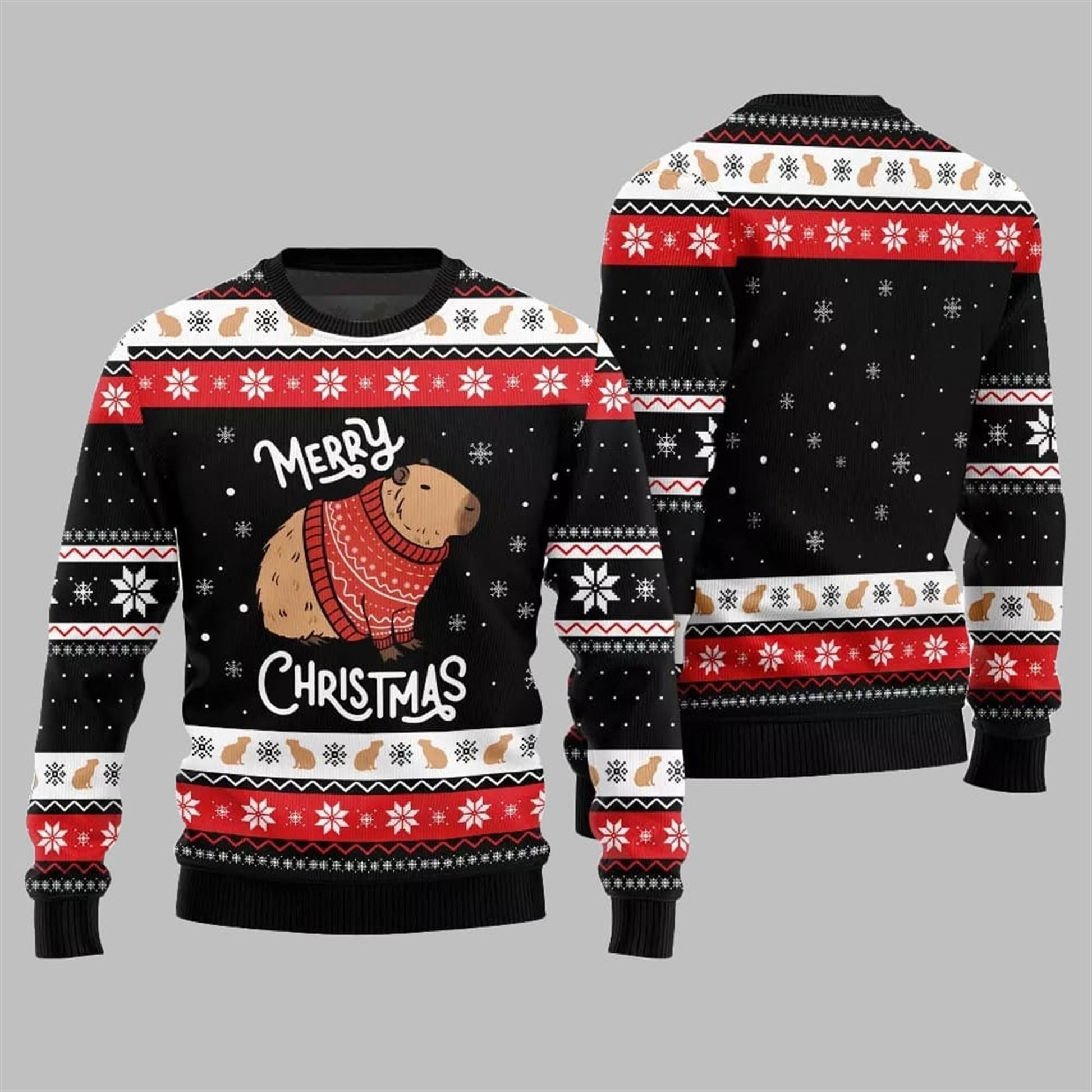 Capybara Merry Christmas Ugly Sweater 2026 Christmas - Moonbestprint