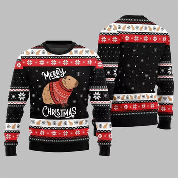 Capybara Merry Christmas Ugly Sweater 2026 Christmas - Moonbestprint