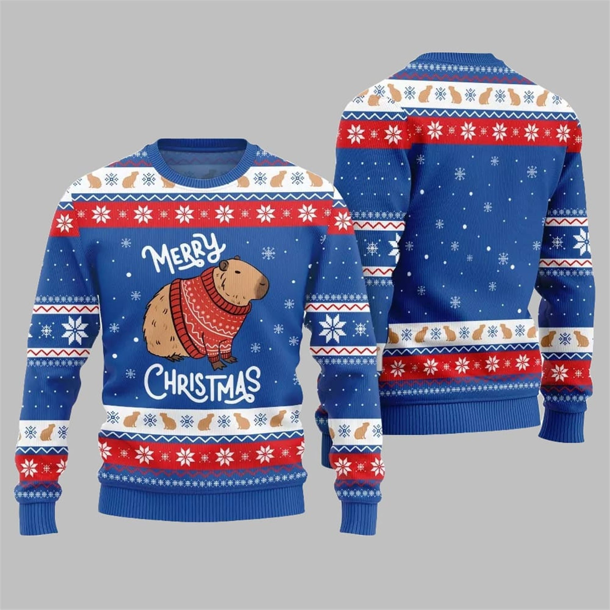 Capybara Merry Christmas Ugly Sweater 2026 Christmas - Moonbestprint