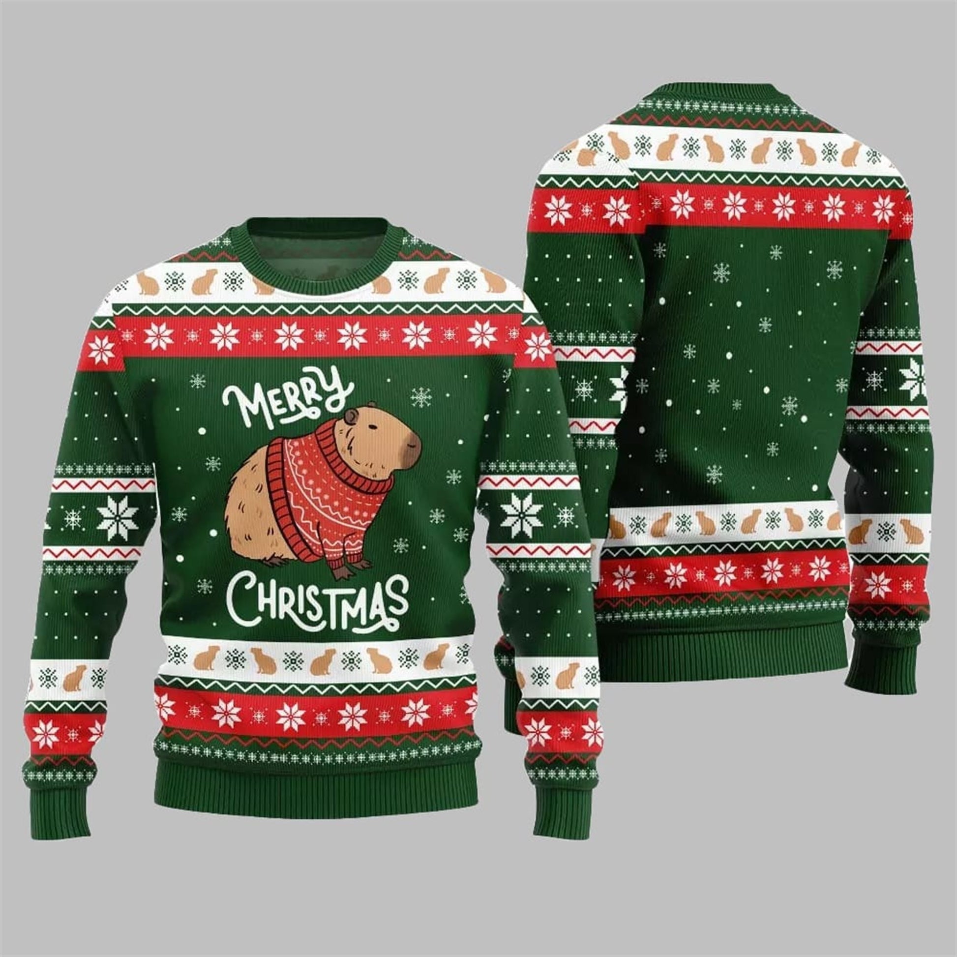 Capybara Merry Christmas Ugly Sweater 2026 Christmas - Moonbestprint
