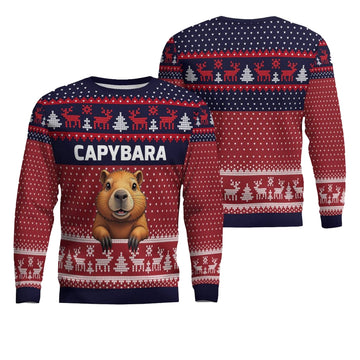 Capybara Ugly Christmas Sweater - Moonbestprint