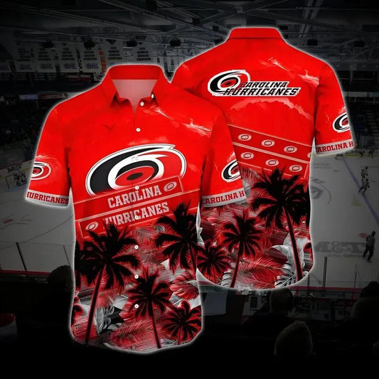 Carolina Hockey Custom Hawaiian Shirt, Hurricanes Custom Hawaiian Shirt, Custom Ice Hockey Hawaiian Shirt 2, NHL Hawaiian Shirt Moonbestprint