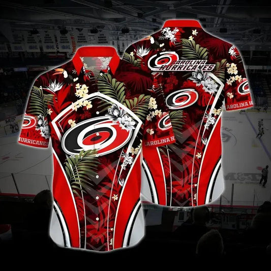 Carolina Hockey Custom Hawaiian Shirt, Hurricanes Custom Hawaiian Shirt, Custom Ice Hockey Hawaiian Shirt 6, NHL Hawaiian Shirt Moonbestprint