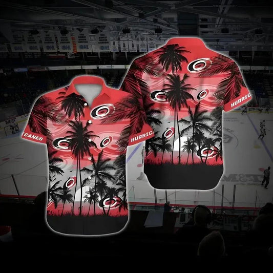Carolina Hockey Custom Hawaiian Shirt, Hurricanes Custom Hawaiian Shirt, Custom Ice Hockey Hawaiian Shirt 7, NHL Hawaiian Shirt Moonbestprint