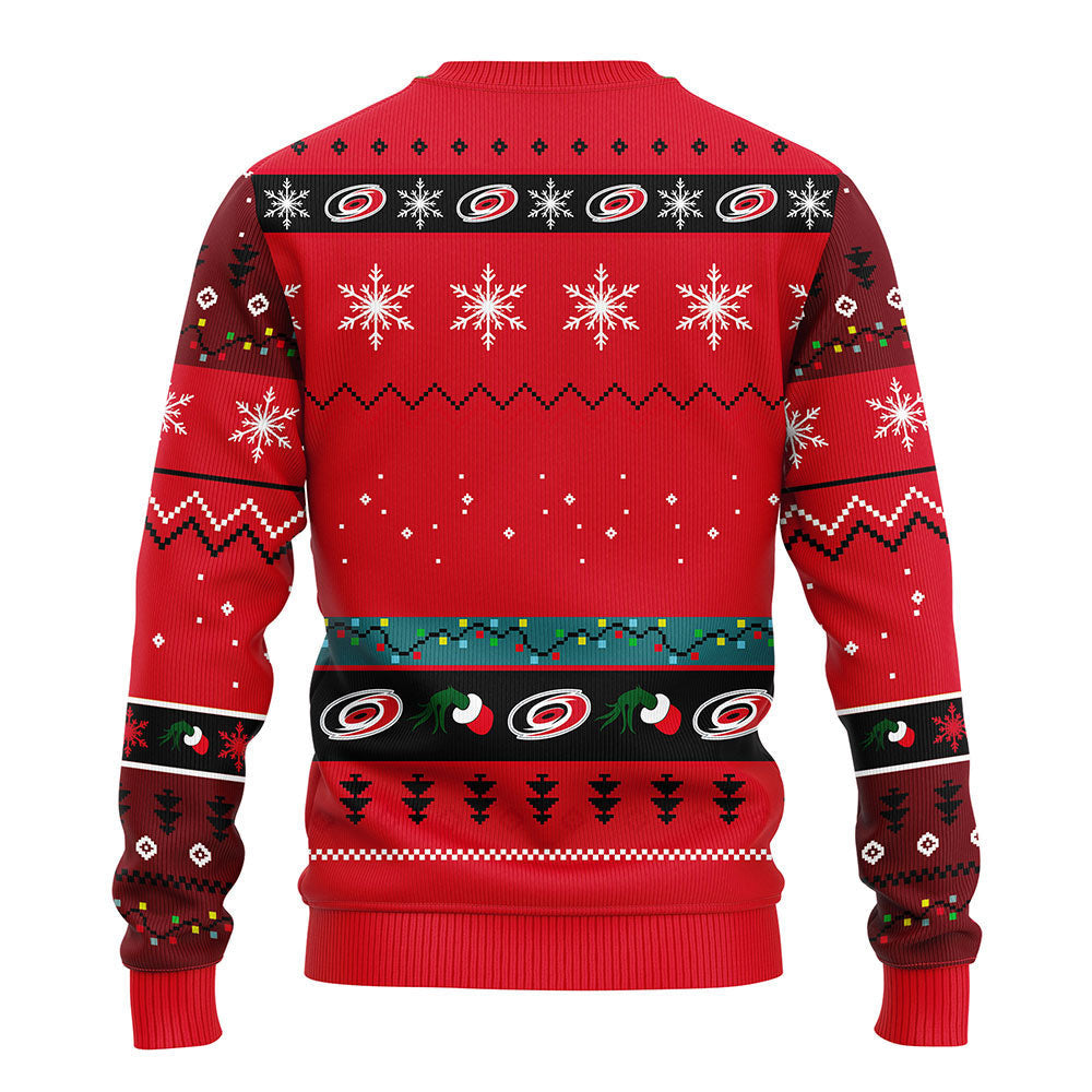Carolina Hurricanes 12 Grinch Xmas Day Ugly Christmas Sweater, Grinch Xmas Sweater Moonbestprint