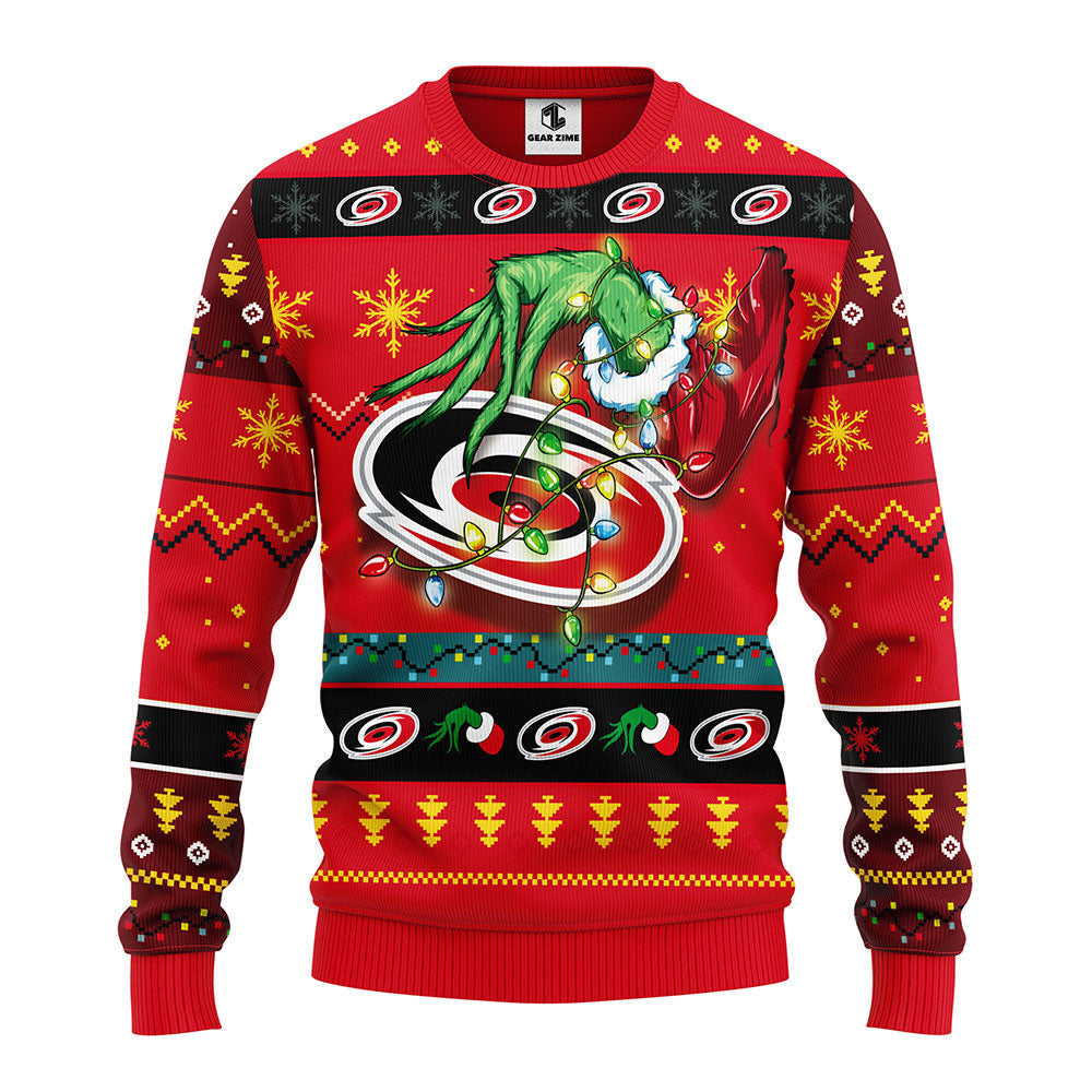Carolina Hurricanes Grinch Ugly Christmas Sweater, Grinch Xmas Sweater Moonbestprint