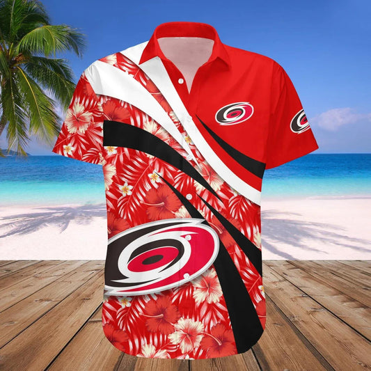 Carolina Hurricanes Hawaiian Shirt Hibiscus Sport Style - NHL, NHL Hawaiian Shirt Moonbestprint
