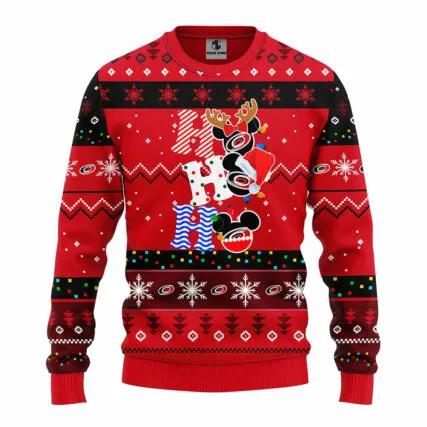 Carolina Hurricanes Hohoho Ugly Christmas Sweater, NHL Christmas Sweater Moonbestprint