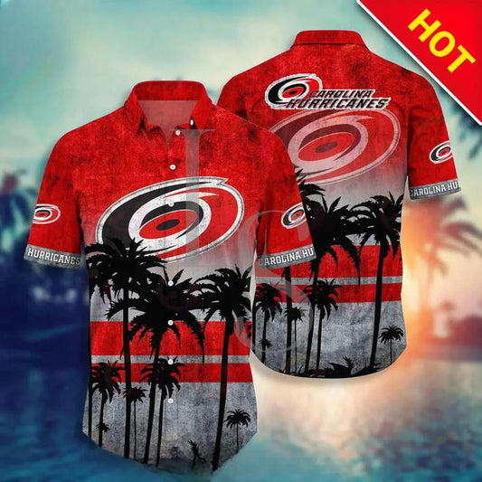 Carolina Hurricanes NHL Hawaiian Shirt Style Hot Trending Summer, NHL Hawaiian Shirt Moonbestprint