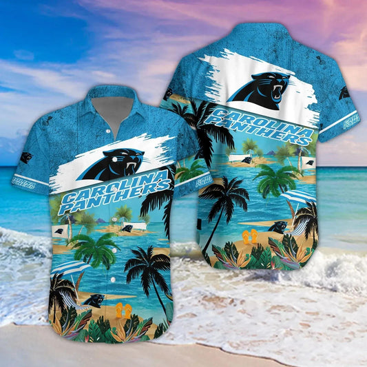 Carolina Panthers Aloha Shirt, NFL Hawaiian Shirt Moonbestprint