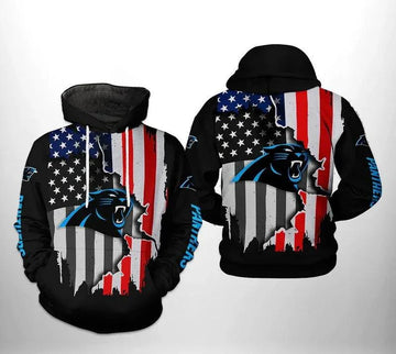 Carolina Panthers American Flag 3D Hoodie, NFL Hoodie Moonbestprint