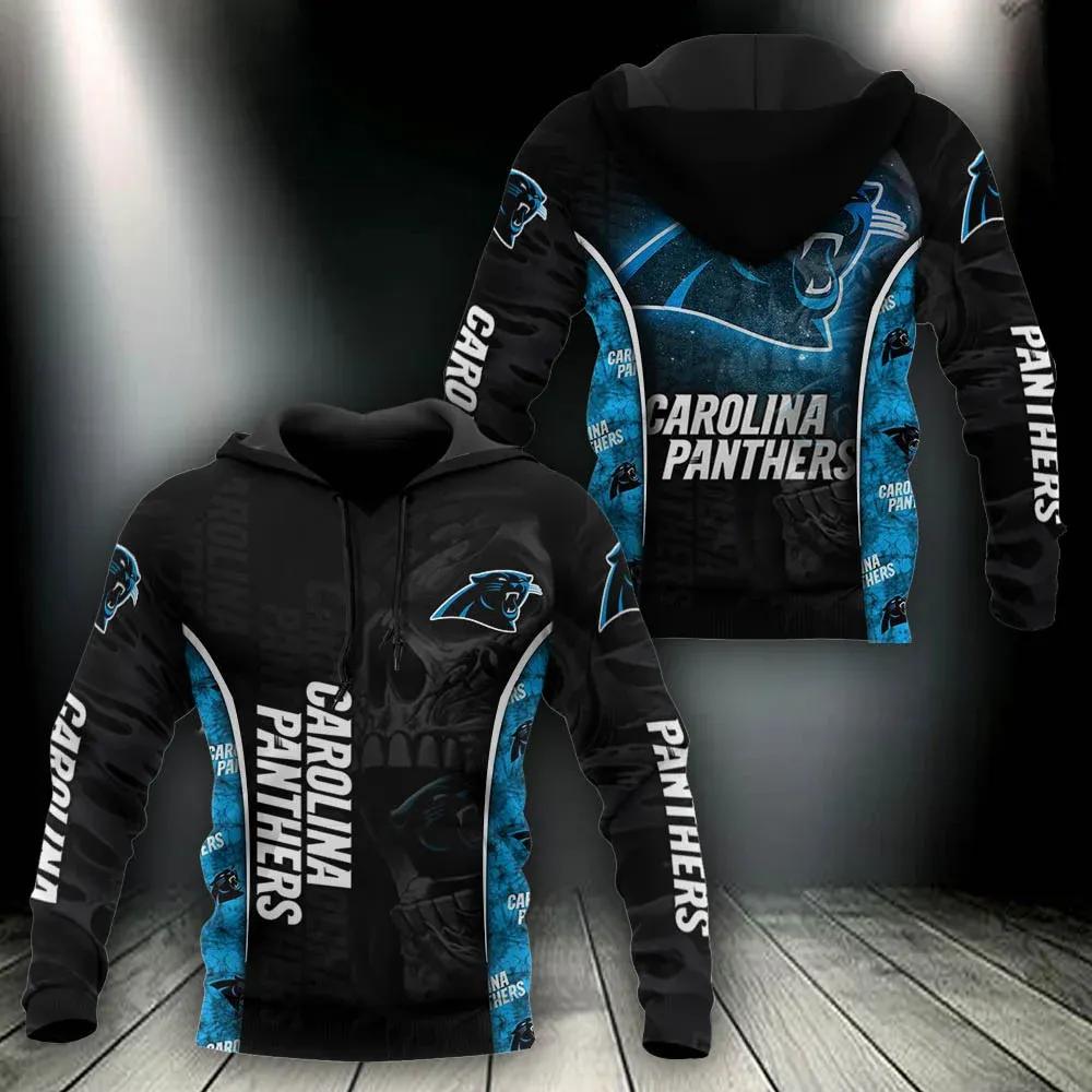 Carolina Panthers Black 3D Hoodie, NFL Hoodie Moonbestprint