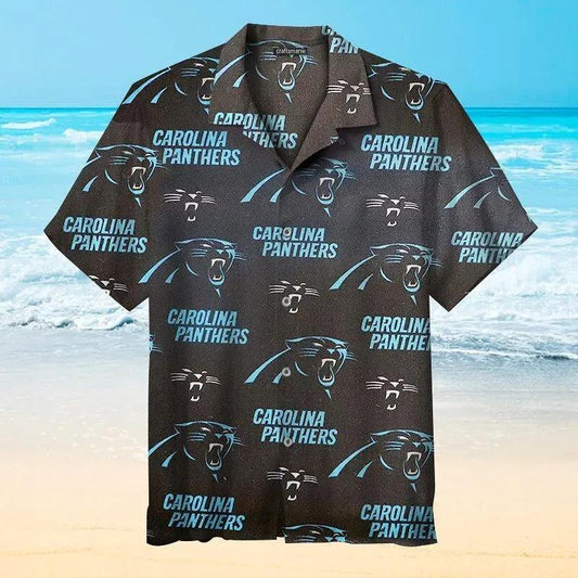 Carolina Panthers Black Nfl Hawaiian Graphic Print Hawaiian Shirt, NFL Hawaiian Shirt Moonbestprint