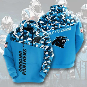 Carolina Panthers Camo 3D Hoodie, NFL Hoodie Moonbestprint