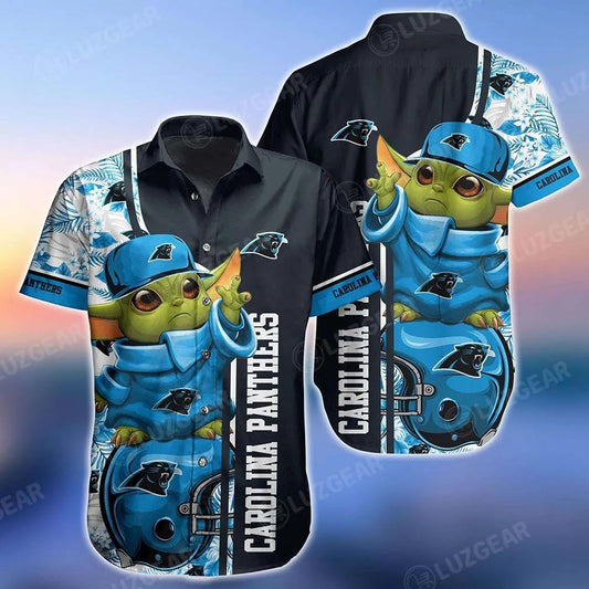 Carolina Panthers Football Nfl Baby Yoda Hawaiian Sas New Collection Trends Summer Perfect Gift For Fan, NFL Hawaiian Shirt Moonbestprint