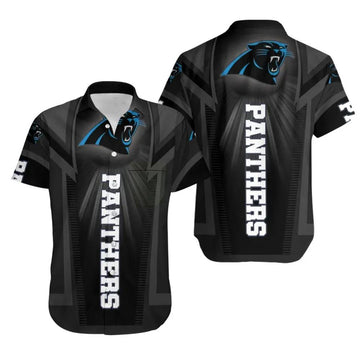 Carolina Panthers For Fan Hawaiian Shirt Print Short Sleeve Hawaiian Aloha Shirt, NFL Hawaiian Shirt Moonbestprint