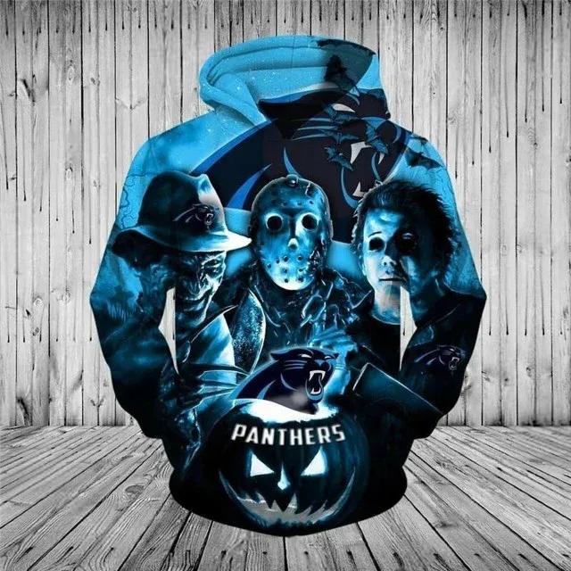 Carolina Panthers Halloween Movie 3D Hoodie, NFL Hoodie Moonbestprint