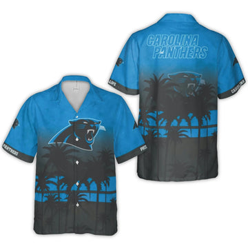 Carolina Panthers Logo Tropical Palm Tree Print Hawaiian Shirt – Moonbestprint