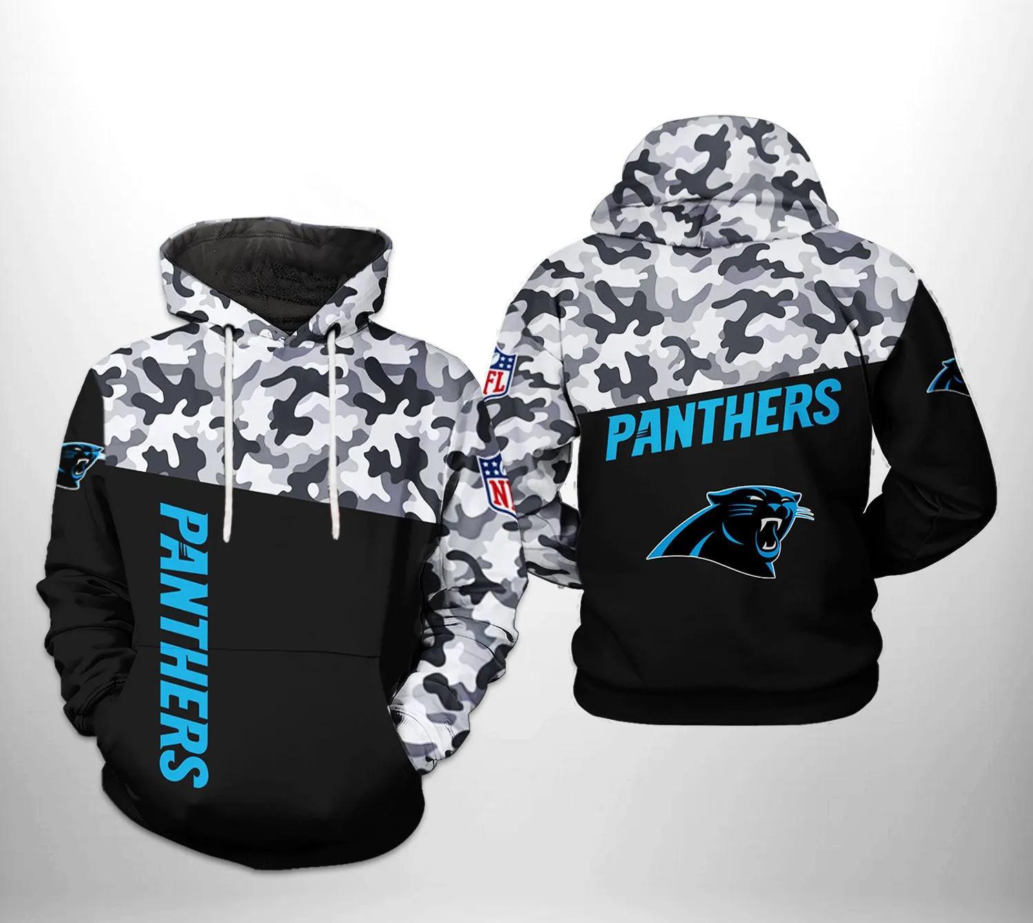 Carolina Panthers NFL Camo Veteran 3DHoodie, NFL Hoodie Moonbestprint