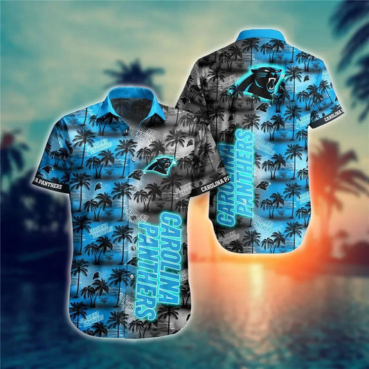 Carolina Panthers NFL Flower Gift For Summer Hawaiian Shirt, NFL Hawaiian Shirt Moonbestprint