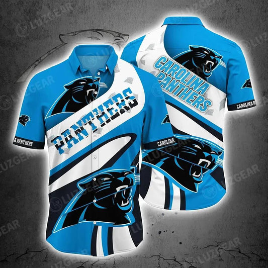 Carolina Panthers Nfl Beach Shirt For Sports Best Fans This Summer Nfl Hawaiian Shirt, NFL Hawaiian Shirt Moonbestprint