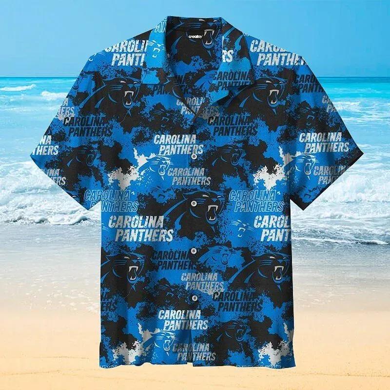 Carolina Panthers Nfl Football Retro Hawaiian Graphic Print Short Sleeve Hawaiian Shirt, NFL Hawaiian Shirt Moonbestprint