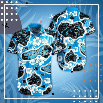 Carolina Panthers Nfl Hawaii Shirt Graphic Floral Printed This Summer Beach Shirt For Best Fans, NFL Hawaiian Shirt Moonbestprint