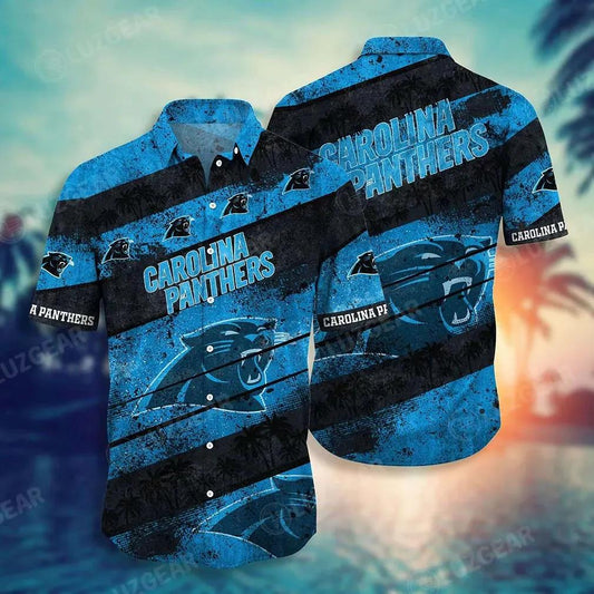 Carolina Panthers Nfl Hawaiian Sas Graphic Tropical Pattern Short Sleeve New Hot Trend Summer For Best Fans, NFL Hawaiian Shirt Moonbestprint