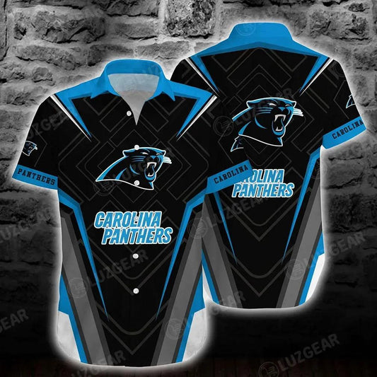 Carolina Panthers Nfl Hawaiian Sas New Trends Summer Button Down Shirt Best Gift For Fans, NFL Hawaiian Shirt Moonbestprint