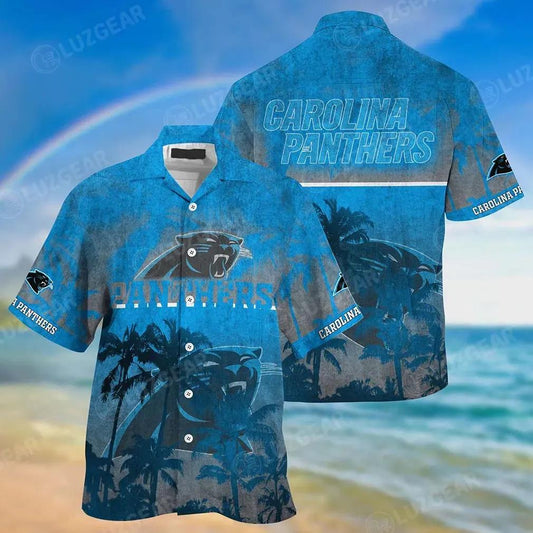 Carolina Panthers Nfl Hawaiian Sas Style Tropical Pattern Hot Trending Summer For Awesome Fans, NFL Hawaiian Shirt Moonbestprint