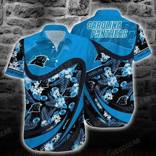 Carolina Panthers Nfl Hawaiian Sas Tropical Pattern Beach Shirt New Trends Gift For Sports Fans, NFL Hawaiian Shirt Moonbestprint