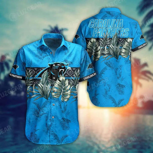 Carolina Panthers Nfl Hawaiian Sas Tropical Pattern Graphic Gift For Fan Nfl, NFL Hawaiian Shirt Moonbestprint